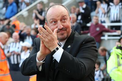 Soccer Football - Premier League - Newcastle United vs Chelsea - St James' Park, Newcastle, Britain - May 13, 2018   Newcastle United manager Rafael Benitez applauds fans after the match    REUTERS/Scott Heppell    EDITORIAL USE ONLY. No use with unauthorized audio, video, data, fixture lists, club/league logos or "live" services. Online in-match use limited to 75 images, no video emulation. No use in betting, games or single club/league/player publications.  Please contact your account representative for further details.