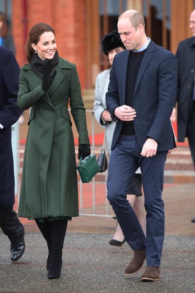 BLACKPOOL, ENGLAND - MARCH 06: Prince William, Duke of Cambridge and Catherine, Duchess of Cambridge during a walkabout on March 06, 2019 in Blackpool, England. The Duke and Duchess of Cambridge were invited by Blackpool council to visit a street in Blackpool that demonstrates the housing problems faced in that town. (Photo by Chris Jackson/Getty Images)