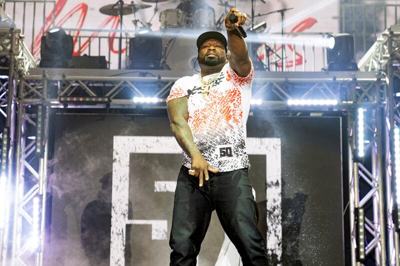 50 Cent recently performed in Tel Aviv's Menora Mivtachim Arena in Israel as part of his Green Light Gang World Tour. Getty