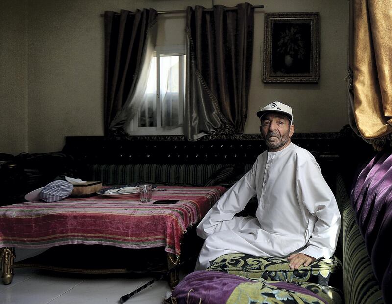 Sharjah May 04, 2018: Ahmed Al Hassan from Syria ,who needs donations to pay for his eye surgery pose during the interview at his residence in Sharjah. Satish Kumar for the National / Story by Shareena Al Nuwais