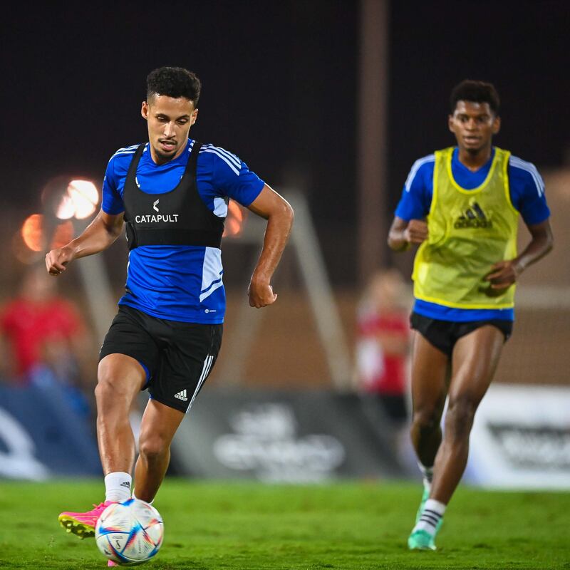 UAE players during training at the Al Wasl club