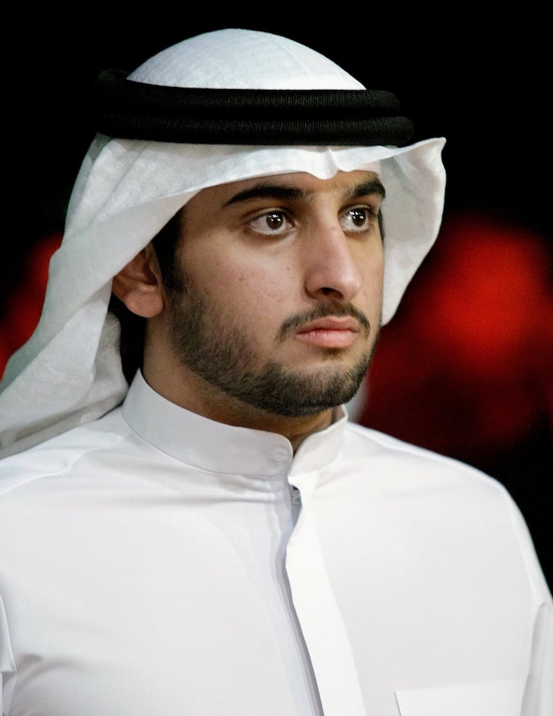 Sheikh Ahmed bin Mohammed, son of the vice president and prime minister of the United Arab Emirates, Sheikh Mohammad bin Rashed al-Maktoum, attends a ceremony held on September 03, 2008 in the oil-rich Gulf emirate to launch a new Ramadan initiative, under the title 'Noor Dubai', with the aim of helping the World Health Organization (WHO) and International Agency in their projects for prevention of blindness. 'Noor Dubai' will treat and provide health services to one million people suffering from treatable blindness and visual impairment in developing countries on a local, regional, and international scale.               AFP PHOTO/MARWAN NAAMANI (Photo by MARWAN NAAMANI / AFP)