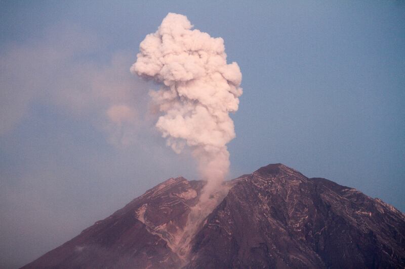 Mount Semeru spews volcanic material during an eruption in East Java province, Indonesia. Reuters