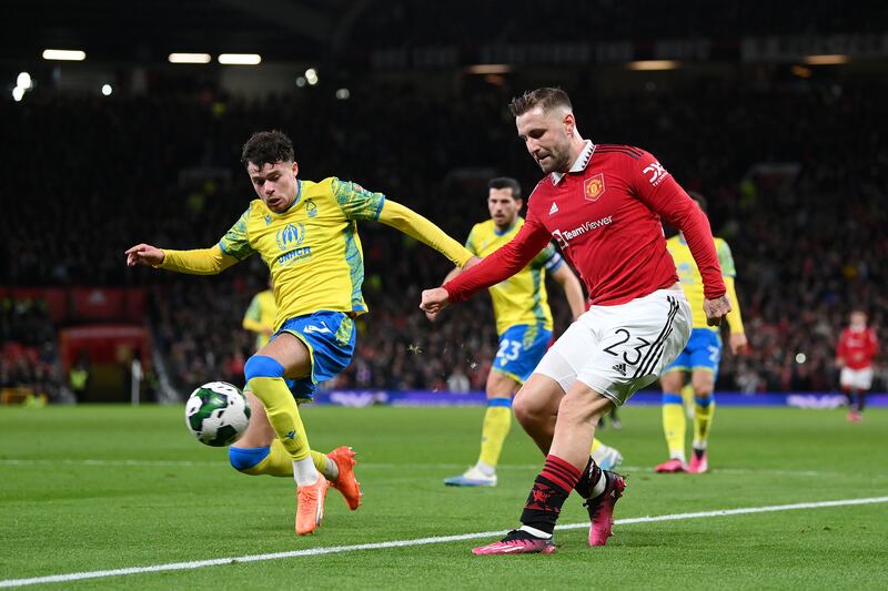 Luke Shaw – 6. Busy night (more touches than any player on the pitch) trying – and not always successfully – to deal with Johnson. He’ll enjoy his first trip to Wembley with United fans since 2018.
Getty