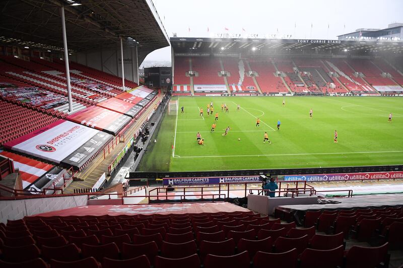 General view inside the stadium at Bramall Lane. Getty