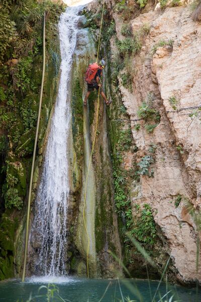 Canyoning in Wadi Balou, part of Wadi Mujib, Jordan. Jamie Lafferty