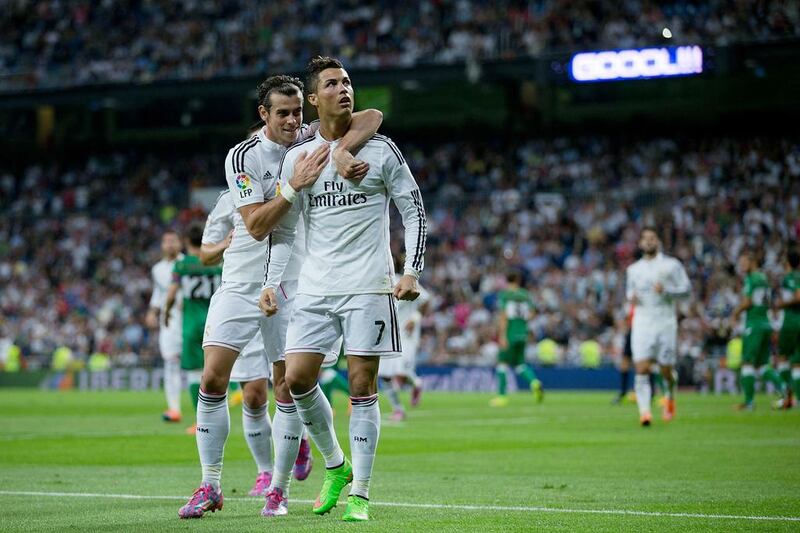 Cristiano Ronaldo, Gareth Bale and Real Madrid finished second in La Liga in 2014/15. Gonzalo Arroyo Moreno / Getty Images