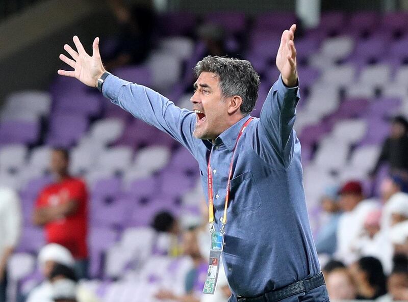 Al Ain, United Arab Emirates - December 12, 2018: Al Ain manager Zoran Mamić during the game between Al Ain and Team Wellington in the Fifa Club World Cup. Wednesday the 12th of December 2018 at the Hazza Bin Zayed Stadium, Al Ain. Chris Whiteoak / The National