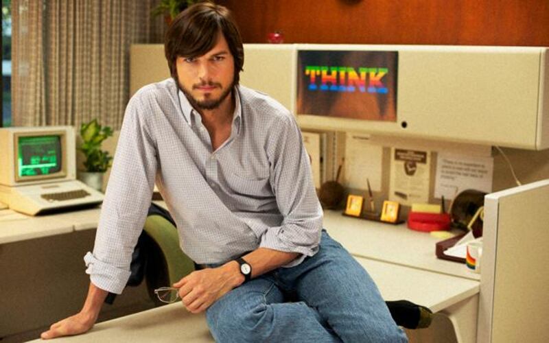 This undated publicity film image provided by the Sundance Institute shows Aston Kutcher as Steve Jobs in "JOBS," the 2013 Sundance Film Festival's closing night film in January. (AP Photo/Sundance Institute)