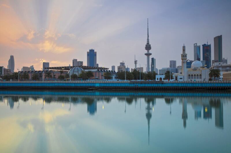 City skyline reflecting in  harbour, Kuwait City. Courtesy Four Seasons Hotel Kuwait