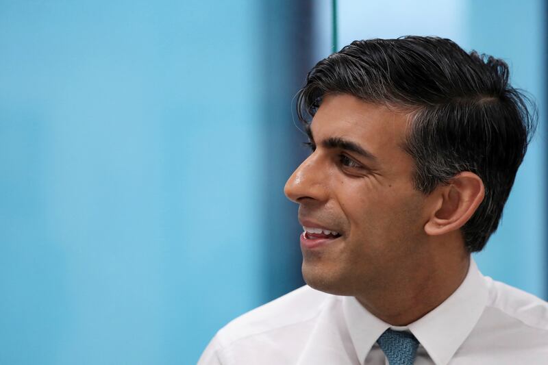 Britain's Prime Minister Rishi Sunak visits Northern School of Art, in Hartlepool, on January 19. AP