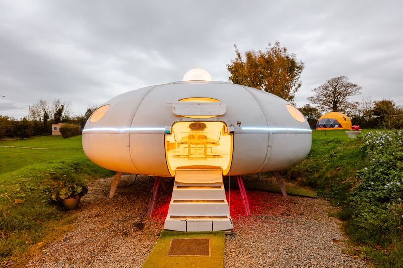 Futuro styled flying saucer in Redberth, Wales, UK. All photos: Airbnb