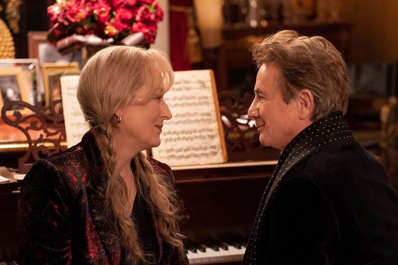 Meryl Streep and Martin Short in the third season of Only Murders in the Building. Photo: Hulu