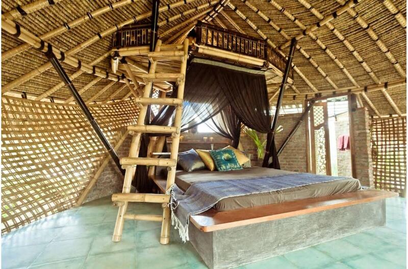 The one-bedroom cottage in Bali, Indonesia, houses four guests. The next available dates are in October 2019, when it costs Dh275 per night for two guests, or Dh360 for four people.