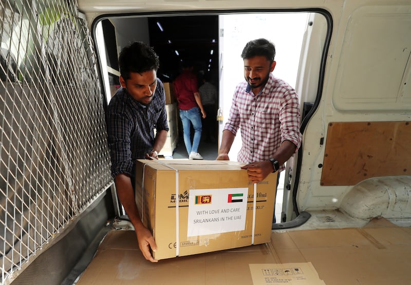 Sri Lanka expatriates in the UAE send vital medical supplies back home to a nation reeling from a foreign exchange crisis. Chris Whiteoak / The National