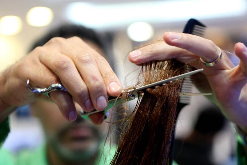 Beauty salons in Fujairah were warned after their staff failed to follow health and safety rules. Sammy Dallal / The National