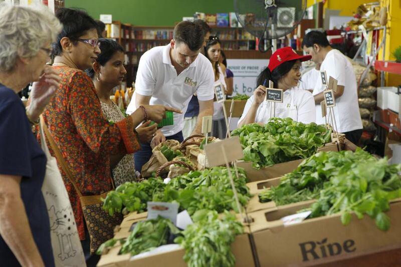 Healthy eaters can once again buy organic food from the Ripe fruit and vegetable market, but at a new venue. Antonie Robertson / The National