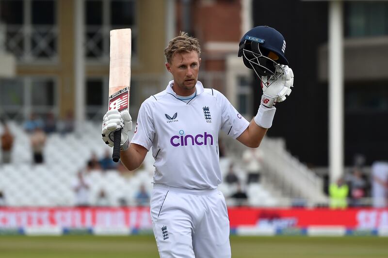 England's Joe Root acknowledges the crowd after losing his wicket for 176. AP