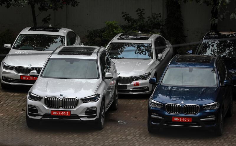 epa07773411 A general view of a BMW showroom in Mumbai, India, 14 August 2019. According to reports, sales of passenger vehicles in India plunged by 31 percent in July 2019, making it the worst month in 18 years.  EPA/DIVYAKANT SOLANKI