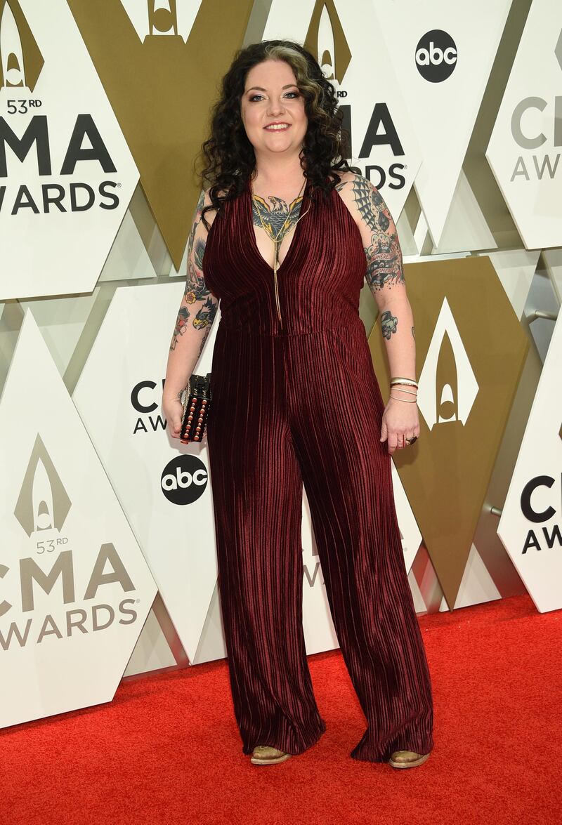 Ashley McBryde arrives at the 53rd annual CMA Awards in Nashville on November 13, 2019. AP