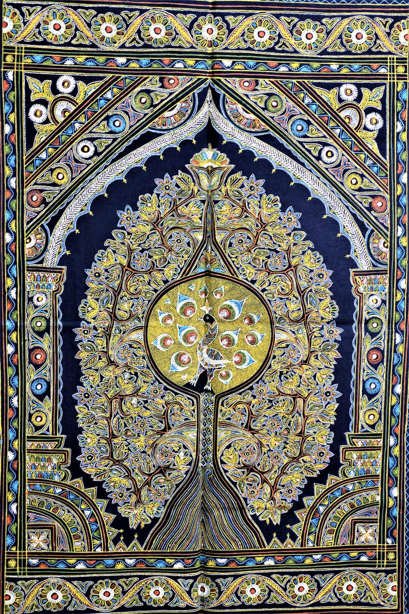 A Tree of Life Rogan painting. 