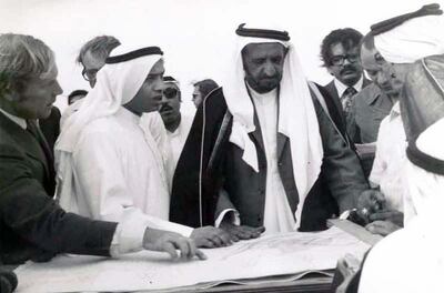 Majid Al Futtaim with the late Ruler of Dubai, Sheikh Rashid bin Saeed. Photo: @MaktoumMohammed