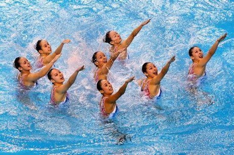 As if what the synchronised swimmers do is not challenging enough, they then have to maintain their smile, writes our columnist. Satish Kumar / The National