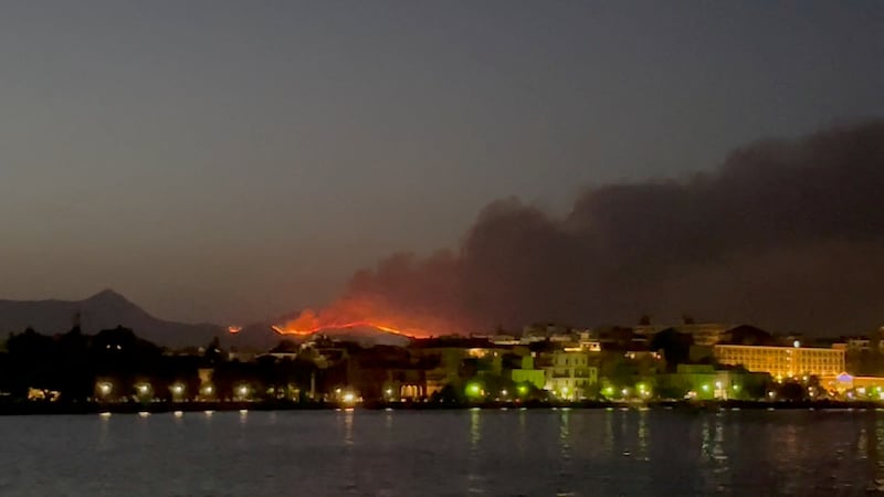 Smoke rises on Corfu following a wildfire. Reuters