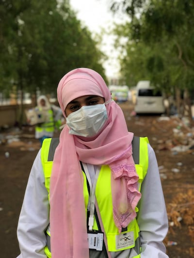 Dr Roqya Kamal, a 25-year-old medical resident, has been volunteering at Hajj for three years. Balquees Basalom / The National