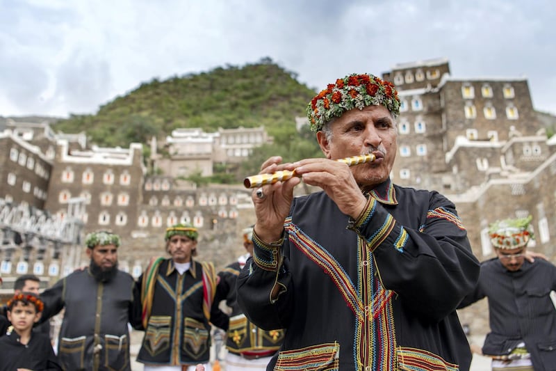 The world's first Flower Men festival is currently being held in Rijal Almaa, a remote village in the Asir region.