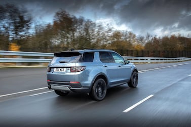 The Discovery shows its form on wet roads. All photos courtesy Jaguar Land Rover
