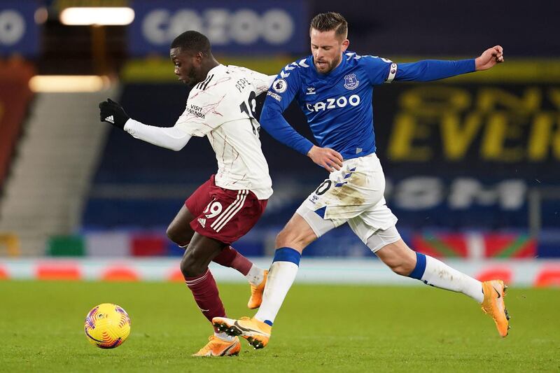 Gylfi Sigurdsson, 7 - A perfectly placed corner gave Mina the chance to thump a header home for 2-1 and some neat flicks and turns helped his side gain midfield territory during a second half that Arsenal dominated. AFP