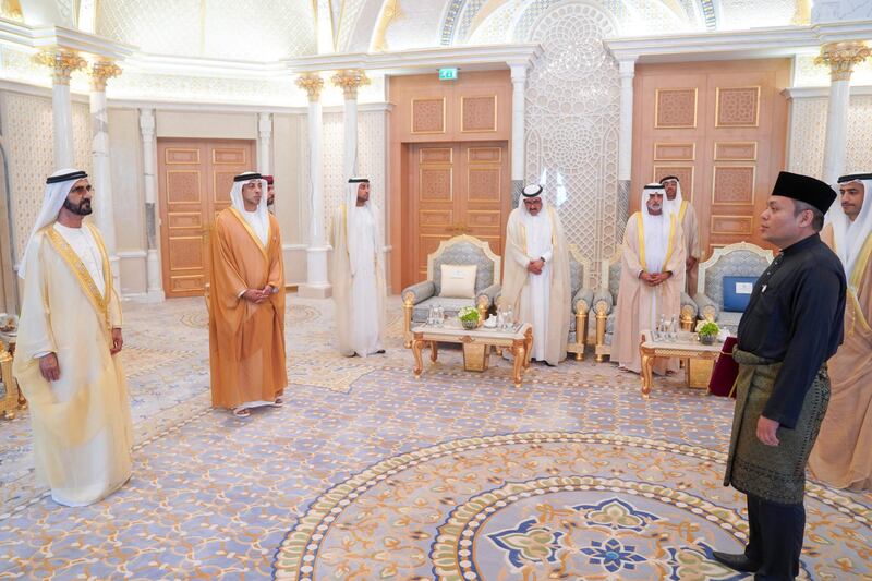 Sheikh Mohammed bin Rashid Al Maktoum, Vice President, Prime Minister and Ruler of Dubai, received the credentials of Mohammad Tarid bin Sufian, Ambassador of Malaysia. Wam