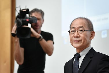 Intergovernmental Panel on Climate Change (IPCC) chairman Hoesung Lee looks on during a press conference on a special IPCC report on climate change and land on August 8, 2019 in Geneva. Humanity faces increasingly painful trade-offs between food security and rising temperatures within decades unless it curbs emissions and stops unsustainable farming and deforestation, a landmark climate assessment said the IPCC. AFP