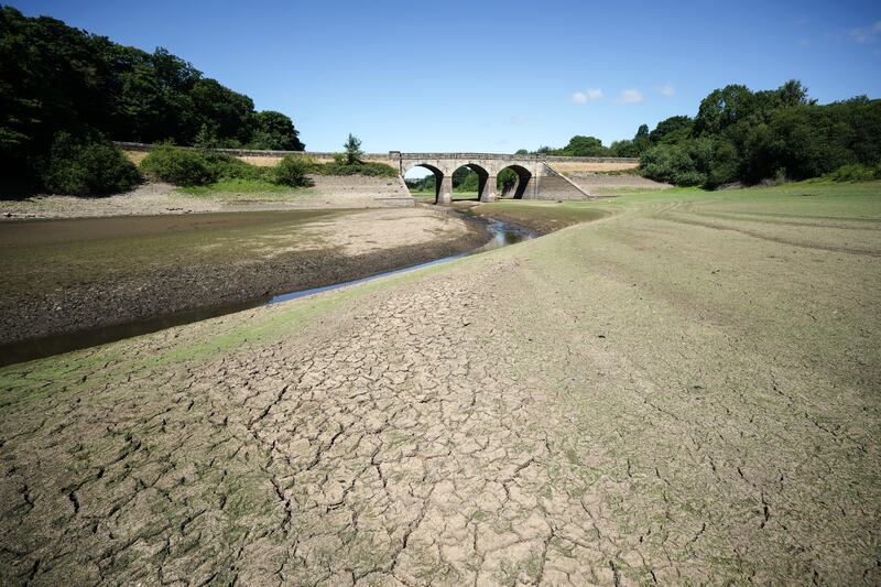 Water levels at Lindley Wood Reservoir in Otley are declining. Getty Images