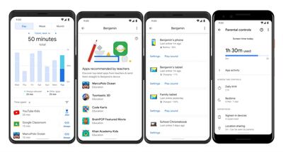 If you and your child have Androids, you can see their messages and view their browser history via Google Family Link. Photo: Google