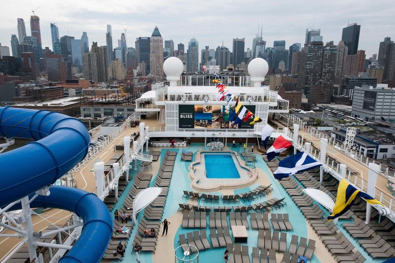 Norwegian Cruise Line's newest ship - Norwegian Bliss - in New York for a preview event. Charles Sykes / AP Photo