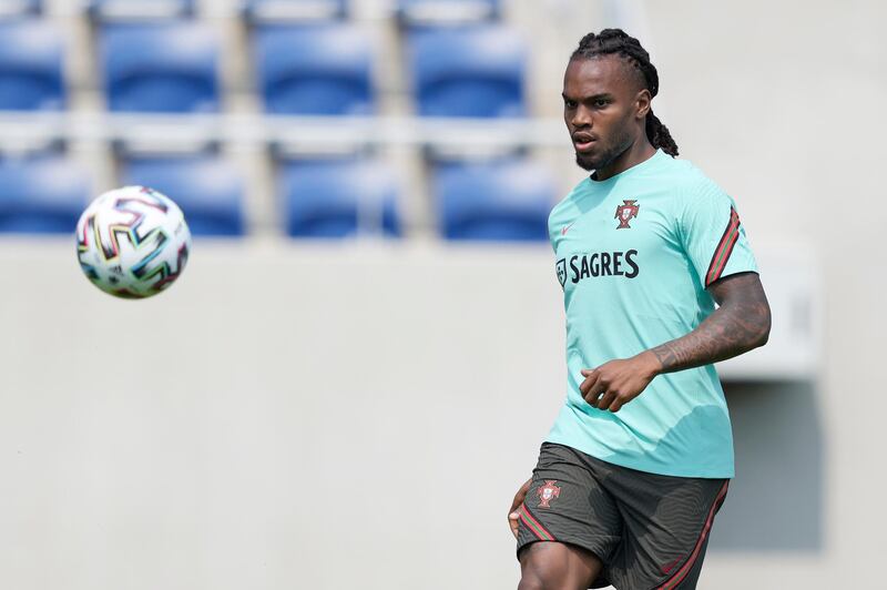 Renato Sanches during a training session at the Illovszky Rudolf Stadium. EPA