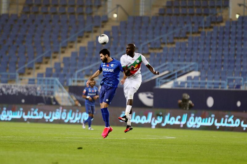 The Saudi Professional League match between  Al Hilal and Al Ettifaq at King Saud University Stadium in Riyadh on Saturday, March 7. EPA