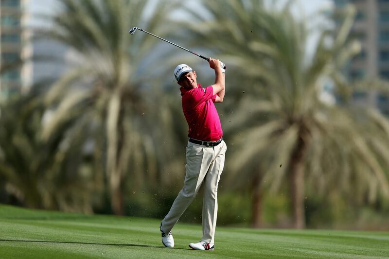 DUBAI, UNITED ARAB EMIRATES - FEBRUARY 01: Peter Lawrie of Ireland in action during the second round of the Omega Dubai Desert Classic at Emirates Golf Club on February 1, 2013 in Dubai, United Arab Emirates.  (Photo by Warren Little/Getty Images) *** Local Caption ***  160466494.jpg