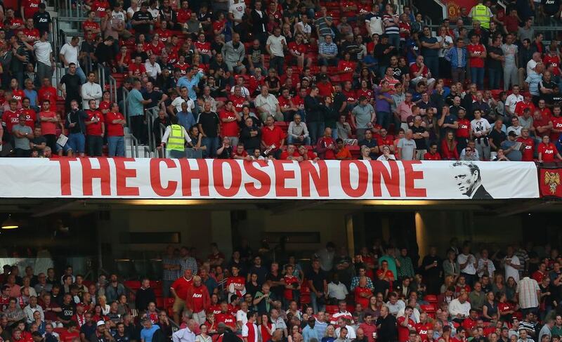 Manchester United fans have displayed a banner at Old Trafford this season honouring David Moyes. Alex Livesey / Getty Images