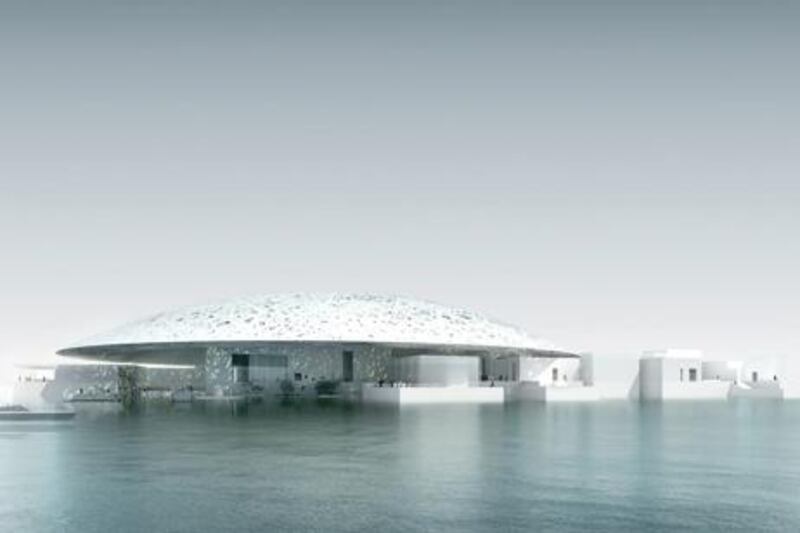 The dome of the Louvre Abu Dhabi will be 180 metres wide and weigh 7,000 tonnes when complete. Picture courtesy TDIC