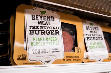 The shares of Beyond Meat jumped 49 per cent last month as retail sales of plant-based meat alternatives increased. EPA