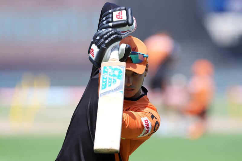 Abhishek Sharma of Sunrisers Hyderabad during the practise session before the start of match 17 of season 13 of the Dream 11 Indian Premier League (IPL) between the Mumbai Indians and the Sunrisers Hyderabad held at the Sharjah Cricket Stadium, Sharjah in the United Arab Emirates on the 4th October 2020.
Photo by: Deepak Malik  / Sportzpics for BCCI