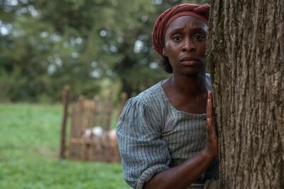 This image released by Focus Features shows Cynthia Erivo as Harriet Tubman in a scene from "Harriet." On Monday, Jan. 13, Erivo was nominated for an Oscar for best actress for her role in the film. (Glen Wilson/Focus Features via AP)
