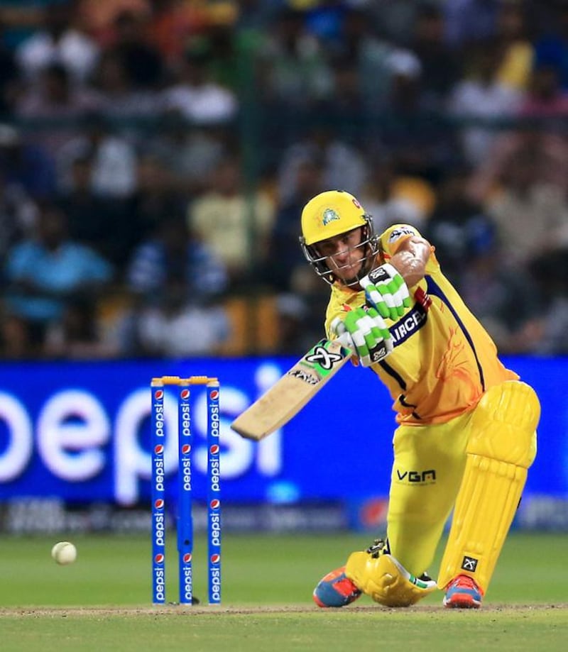 When he got his chance to bat for Chennai Super Kings, Faf du Plessis was the second-highest scorer for the team in 2012. Ravindranath K / The National
