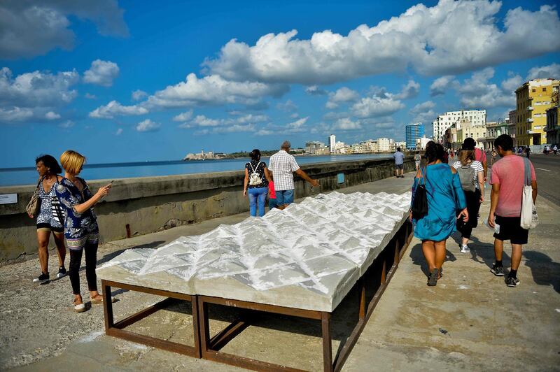 This year, 80 Cubans will exhibit their work, including a performance on Monday by Manuel Mendive, considered the Caribbean island’s top living artist. AFP