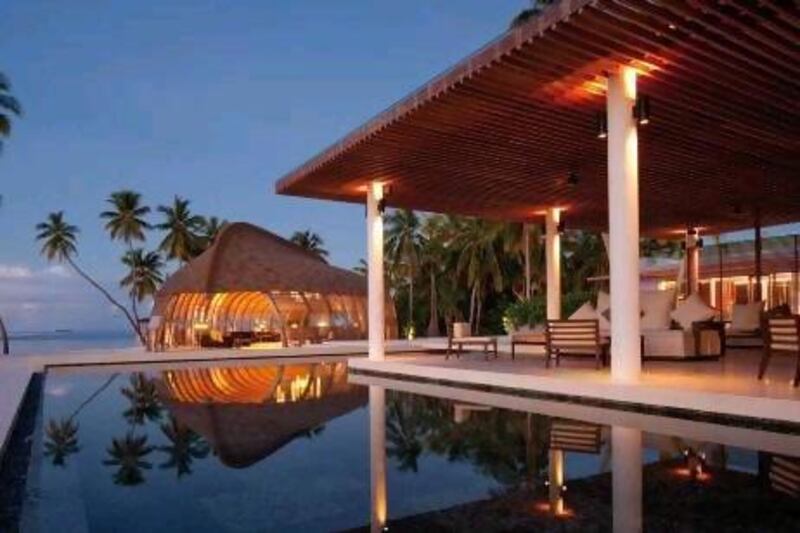 The pool area at the Park Hyatt Maldives (Courtesy Hyatt)