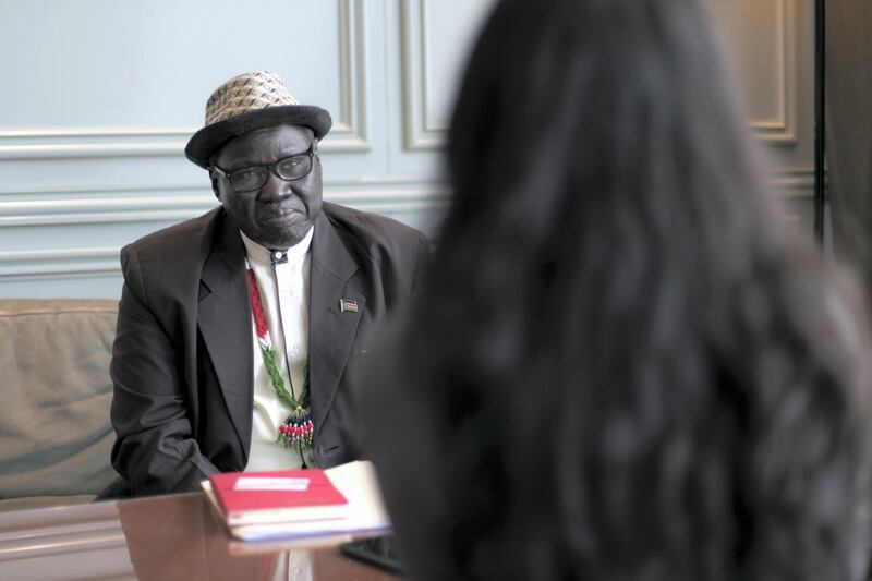 DUBAI, UNITED ARAB EMIRATES - April 17 2019.

Onyoti Adigo Nyikwec, Minister of Agriculture and Food Security.

(Photo by Reem Mohammed/The National)

Reporter: Jennifer Gnana
Section: BZ