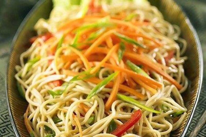 Asian-style noodle salad. Getty Images